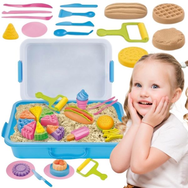 WOOPIE-Kinetic-Sand-6-Colors-1.2-kg-Restaurant-Table-Set-with-Molds WOOPIE Kinetic Sand 6 Colors 1.2 kg Restaurant Table Set with Molds