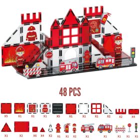 WOOPIE-Magnetic-Blocks-3D-Fire-Department-Set-48-pcs-3