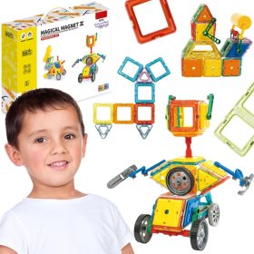 WOOPIE-Magnetic-Blocks-Colorful-3D-Vehicles-STEAM-Set-80pcs WOOPIE Magnetic Blocks Colorful 3D Vehicles STEAM Set 80pcs.