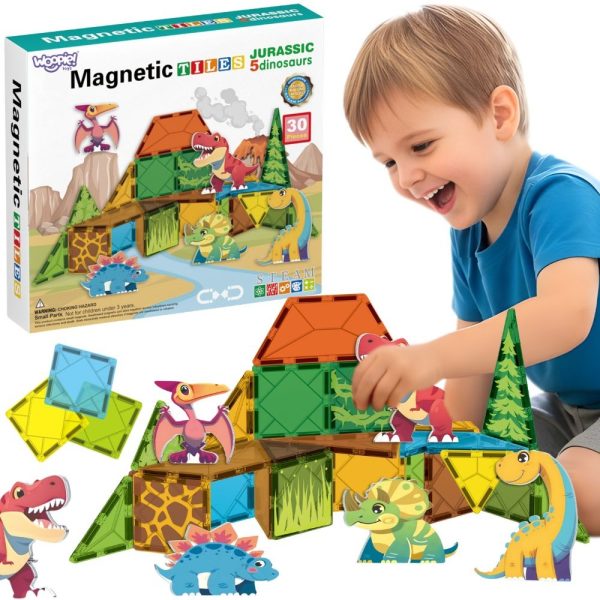 WOOPIE-Magnetic-Building-Blocks-7.5-cm-Dino-30-pcs WOOPIE Magnetic Building Blocks 7.5 cm Dino 30 pcs.