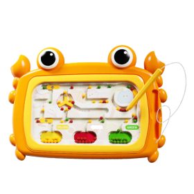 WOOPIE-Montessori-Magnetic-Board-Crab-Maze-Orange WOOPIE Montessori Magnetic Board Crab Maze Orange