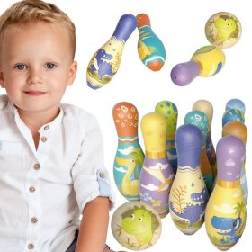 WOOPIE Soft Bowling Skill Game Dinosaurs Set of 12