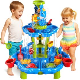 WOOPIE Water Table 2 in 1 Sandbox Fountain XXL Aquapark with Dolphin