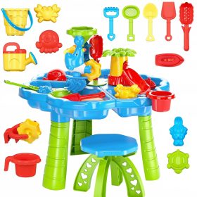WOOPIE-Water-Table-2-in-1-Sandbox-with-Chair-Aquapark-with-Dolphin WOOPIE Water Table 2 in 1 Sandbox with Chair Aquapark with Dolphin