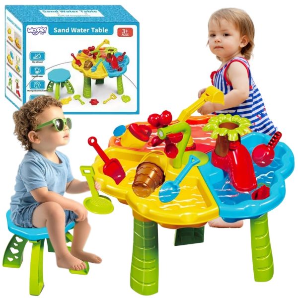 WOOPIE-Water-Table-with-Chair-2-in-1-Sandbox WOOPIE Water Table with Chair 2 in 1 Sandbox