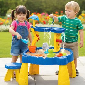 WOOPIE-XL-Water-Table-with-Chair-2-in-1-Dolphin-Sandbox-12-pcs-1