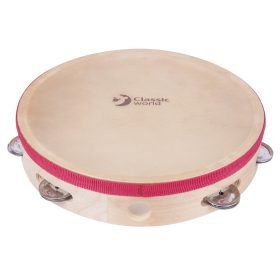 CLASSIC-WORLD-EDU-Musical-Instrument-Tambourine-25-cm CLASSIC WORLD EDU Musical Instrument Tambourine 25 cm