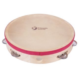 CLASSIC WORLD EDU Musical Instrument Tambourine 25 cm