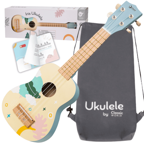 CLASSIC-WORLD-Wooden-Ukulele-Guitar-for-Kids-Blue CLASSIC WORLD Wooden Ukulele Guitar for Kids Blue