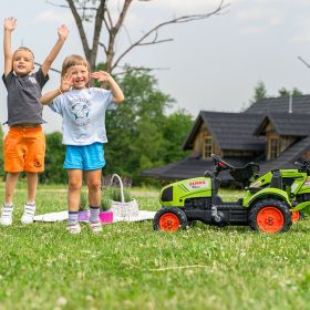 FALK-Pedal-Tractor-with-Loader-and-Claas-Trailer-2-5-years-2