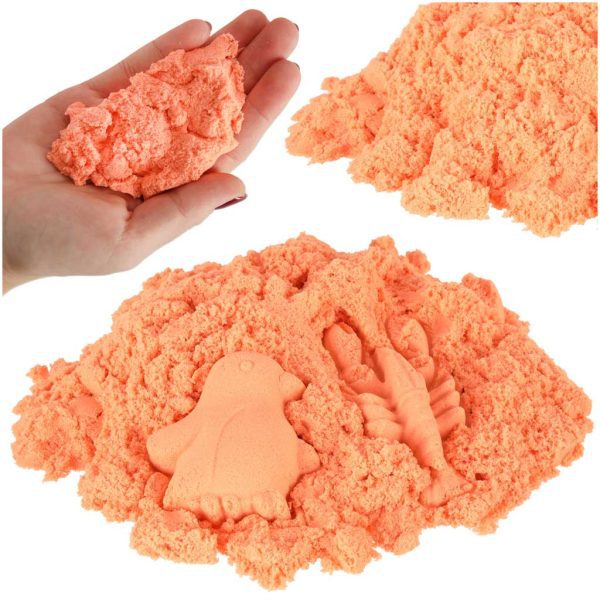 Kinetinis smėlis 1 kg maišelyje oranžinisŽaislai/Kinetinio smėlio ir plastiko masės Kinetinis smėlis 1 kg maišelyje oranžinis