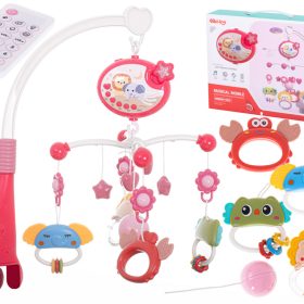 "Lullaby" žvaigždžių dizaino karuselė rožinė + nuotolinio valdymo pultas