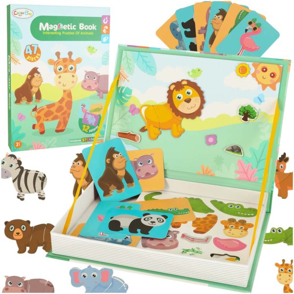 Magnetinė dėlionė safario gyvūnai 47el.Žaislai/Teminiai žaislai/Dėlionės Magnetinė dėlionė safario gyvūnai 47el.