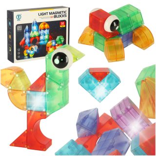 Magnetinė konstrukcija blokuoja šviečiančias 3D figūras 32el.