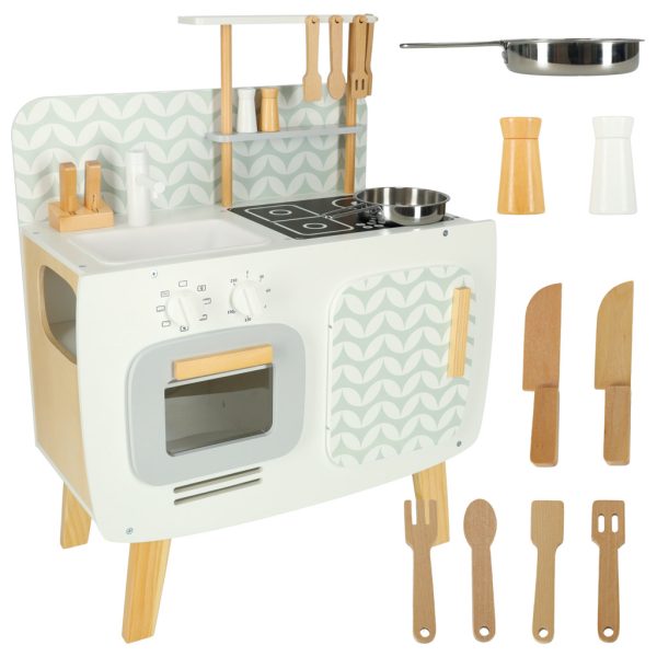 Mediniai virtuvės MDF LULILO retro aksesuaraiŽaislai/Namų ūkio žaislai vaikams/Vaikų virtuvės ir buitiniai žaislai Mediniai virtuvės MDF LULILO retro aksesuarai