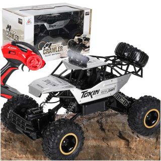 RC automobilis Rock Crawler 1:12 4WD METAL silver