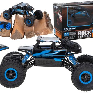 RC automobilis Rock Crawler HB 2.4GHz 1:18 mėlynas