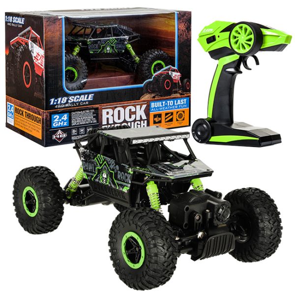 RC automobilis Rock Crawler HB 2.4GHz 1:18 žaliasŽaislai/Nuotoliniu būdu valdomi modeliai/Nuotoliniu būdu valdomi automobiliai RC automobilis Rock Crawler HB 2.4GHz 1:18 žalias