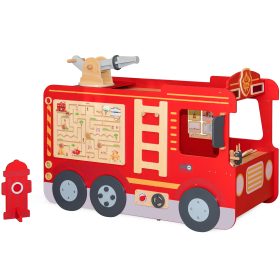 VIGA-Large-Wooden-Fire-Truck-Montessori-Playground-2