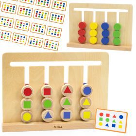 VIGA Montessori Color and Shape Puzzle Game