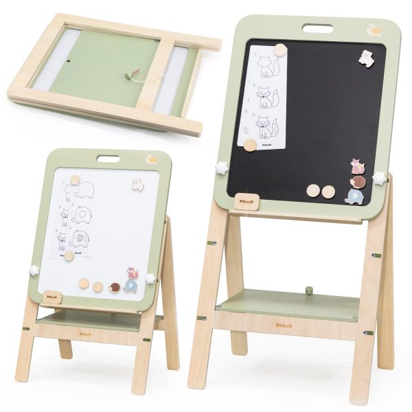 VIGA-PolarB-Growing-Wooden-Magnetic-Dry-Erase-Chalkboard VIGA PolarB Growing Wooden Magnetic Dry-Erase Chalkboard