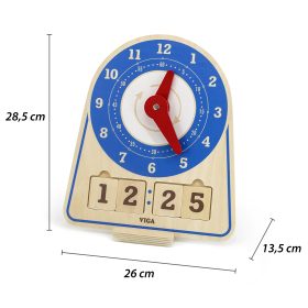 VIGA-Wooden-Clock-Learning-Time-Clock-Montessori-3