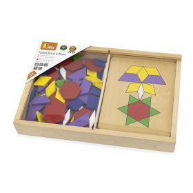 VIGA-Wooden-Geometric-Mosaic-Dienes-Blocks-Montessori-Logical-Puzzle-148-pieces-3