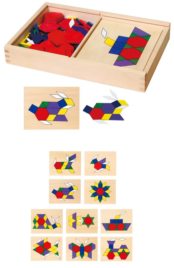 VIGA-Wooden-Geometric-Mosaic-Dienes-Blocks-Montessori-Logical-Puzzle-148-pieces VIGA Wooden Geometric Mosaic Dienes Blocks Montessori Logical Puzzle 148 pieces