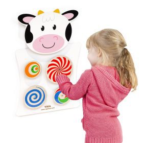 VIGA-Wooden-Manipulative-Board-Cow-FSC-Montessori-Certificate-1