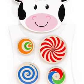 VIGA Wooden Manipulative Board Cow FSC Montessori Certificate