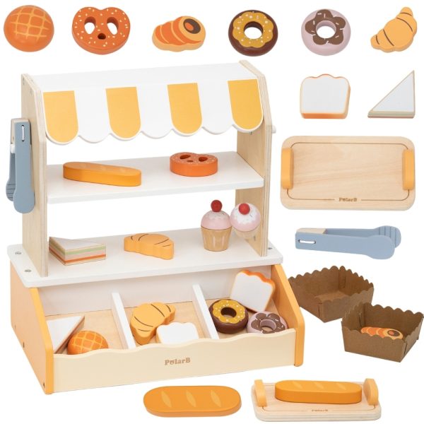 VIGA-Wooden-Mini-Bakery-Shop-Baked-Goods-Stand-16-pcs VIGA Wooden Mini Bakery Shop Baked Goods Stand 16 pcs.