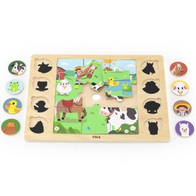 VIGA-Wooden-Puzzle-Guess-the-Shadow-Farm-Puzzle-17-pieces-1