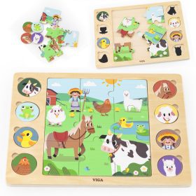 VIGA-Wooden-Puzzle-Guess-the-Shadow-Farm-Puzzle-17-pieces VIGA Wooden Puzzle Guess the Shadow - Farm Puzzle 17 pieces