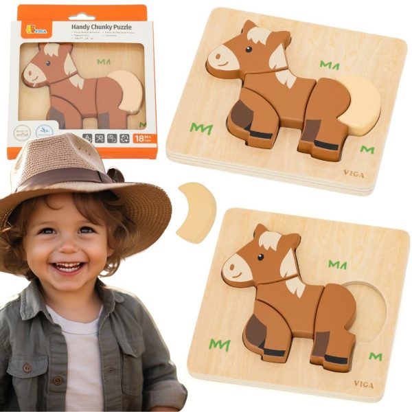 VIGA-Wooden-Puzzle-My-Friend-the-Horse VIGA Wooden Puzzle - My Friend the Horse