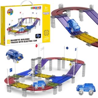 WOOPIE Magnetic Car Race Track + 137 El. Car