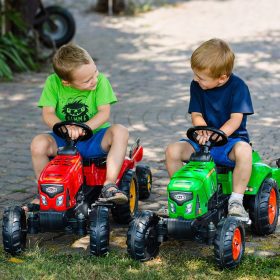 FALK-Supercharger-Pedal-Tractor-with-Trailer-and-Opening-Hood-Red-2-5-Years-3