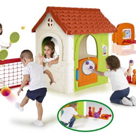 FEBER Activity House 6-in-1 Multifunctional Playhouse with Games Included