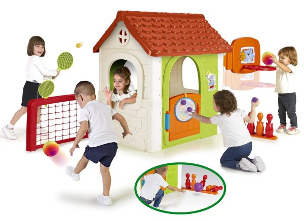 FEBER-Activity-House-6-in-1-Multifunctional-Playhouse-with-Games-Included FEBER Activity House 6-in-1 Multifunctional Playhouse with Games Included