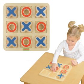 MASTERKIDZ Tic-Tac-Toe Wooden Game for Kids Logical Puzzle