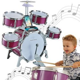 WOOPIE Educational Percussion Set for Kids 5 Drums 1 Cymbal