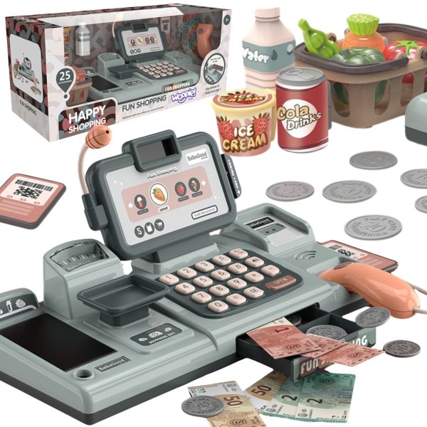 WOOPIE-Kids-Cash-Register-Scanner-Scale-Microphone-25-Accessories WOOPIE Kids' Cash Register Scanner Scale Microphone + 25 Accessories