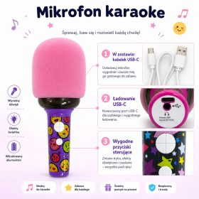 WOOPIE-Wireless-Karaoke-Microphone-with-Speaker-Pink-3