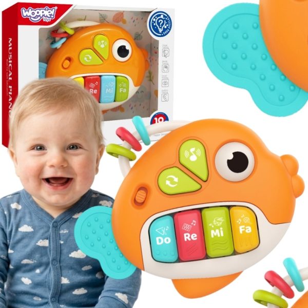 WOOPIE-BABY-Interactive-Piano-Fish-Organ-Musical-Sounds-Light-18m WOOPIE BABY Interactive Piano Fish Organ Musical Sounds Light 18m+