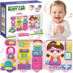 WOOPIE Interactive Manipulative Board Busy Car Suitcase 3in1 Sound Light