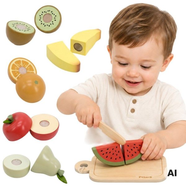 Viga-Wooden-Fruit-Chopping-Board-Knife-PolarB-Educational-Toy Viga Wooden Fruit Chopping Board Knife PolarB Educational Toy