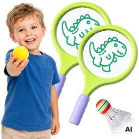 WOOPIE-Badminton-Tennis-Rackets-with-Foam-Ball-and-Dinosaur-Shuttlecock WOOPIE Badminton Tennis Rackets with Foam Ball and Dinosaur Shuttlecock