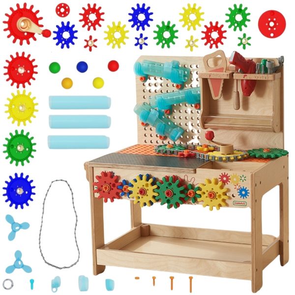 MASTERKIDZ-Wooden-Montessori-STEM-Workshop-with-Tools-Accessories MASTERKIDZ Wooden Montessori STEM Workshop with Tools + Accessories