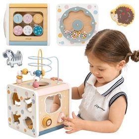 VIGA-PolarB-Wooden-Activity-Cube-7-in-1-Sorter-Maze-Animals-12m VIGA PolarB Wooden Activity Cube 7-in-1 Sorter Maze Animals 12m+