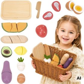 VIGA-PolarB-Wooden-Food-Chopping-Fruit-Vegetable-Kitchen-Basket VIGA PolarB Wooden Food Chopping Fruit Vegetable Kitchen Basket