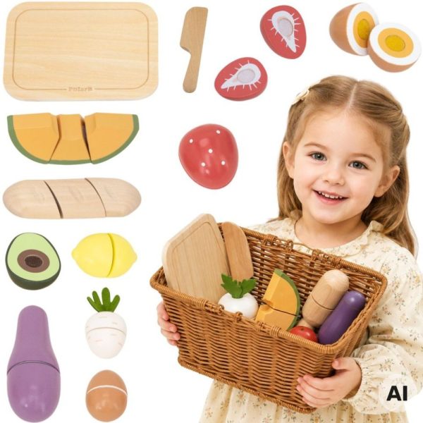 VIGA-PolarB-Wooden-Food-Chopping-Fruit-Vegetable-Kitchen-Basket VIGA PolarB Wooden Food Chopping Fruit Vegetable Kitchen Basket